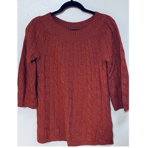 Orange cable knit plus size 14/16 Avenue Sweater